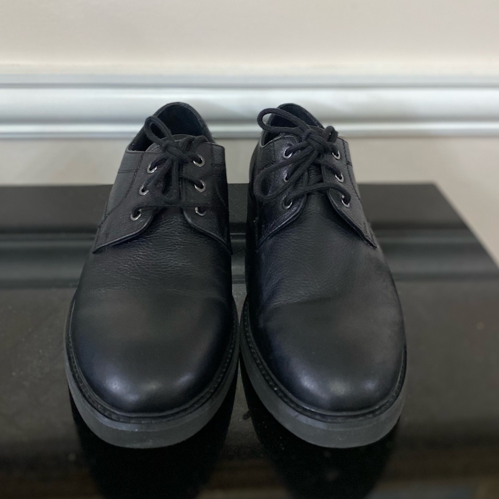 Hush Puppies Black Leather Oxfords